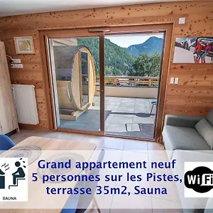  Appartement Dans Neuve Le Snow Roc Sur Les Pistes, Grand Cosy 5 Pers Avec Terrasse Panoramique, Sauna, Wifi France